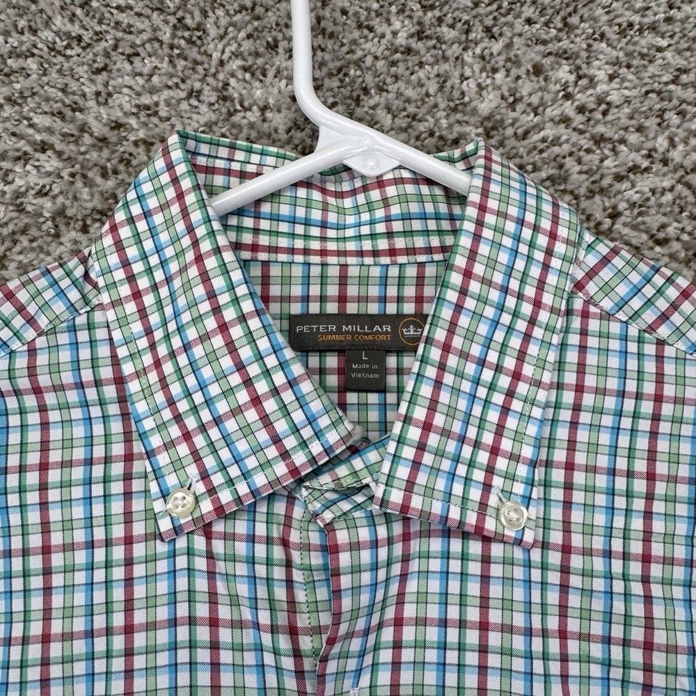 Peter Millar Shirt Mens Large Summer Comfort Performance Long Sleeve Button Down - Picture 3 of 16